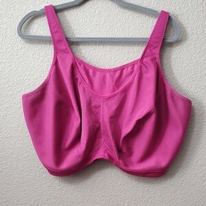 Glamorise Sport Women's Pink Intimate Bra Size 50H Plus Size Full Figure Sporty